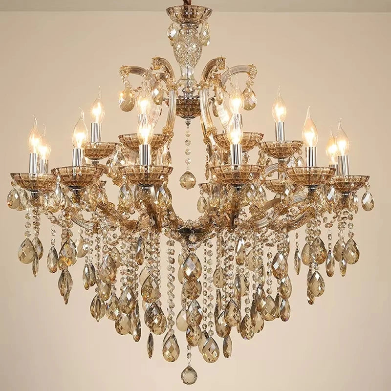 Lustre de restaurant nordique Éclairage classique de salon Lampe suspendue en cristal Lumière suspendue moderne pour la maison Lampe suspendue de hall