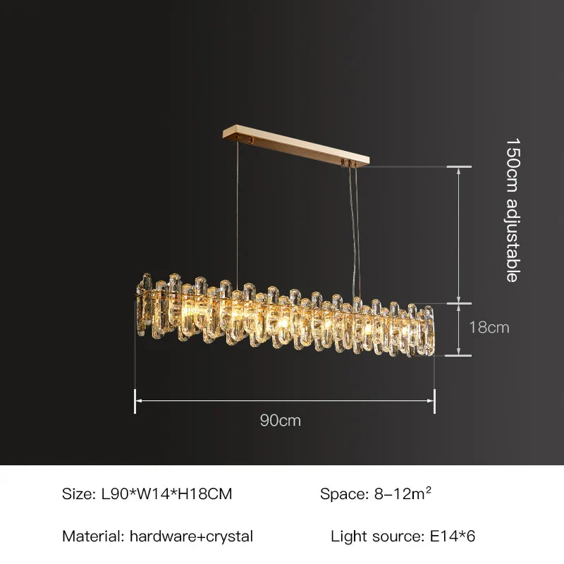 Genevieve Modern Crystal Glass Chandelier