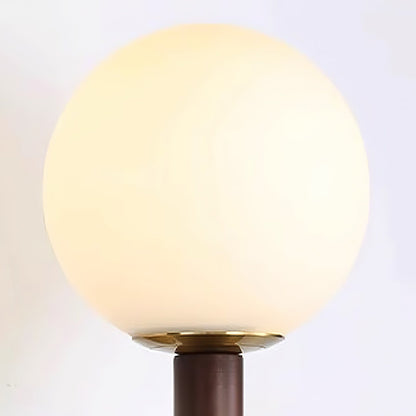 Selene Gourd Wall Lamp with Walnut Beaded Design and Warm Glow