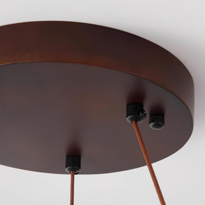 Laurent Ring Chandelier, Travertine Stone with Integrated LED