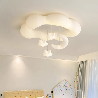 Plafonnier LED Amélie Cloud pour Chambre d'Enfant, Style Crème, Dimmable