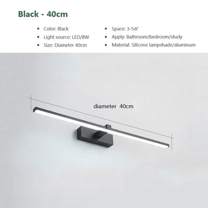 Noémie Modern Aluminum Bathroom LED Mirror Wall Lamp