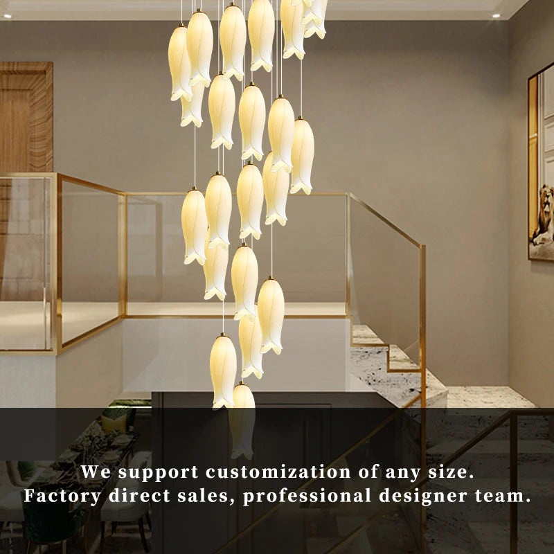 Amélie Suspension Minimaliste Céramique pour Escalier