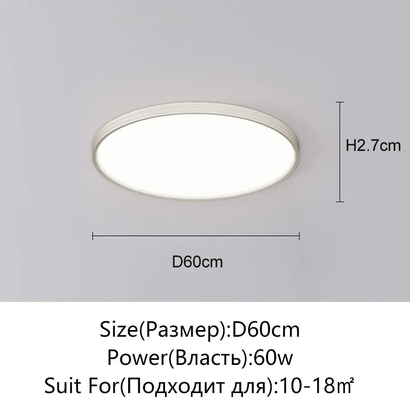 Plafonnier LED Juliette ultra-plat, dimmable avec télécommande, style moderne