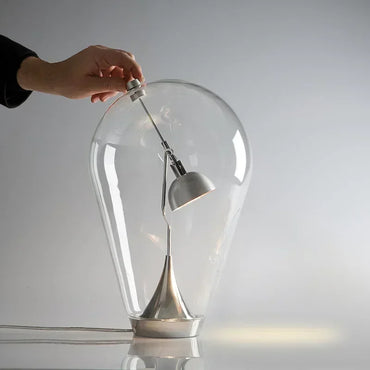 Lampe en verre dimmable Adele Chrome