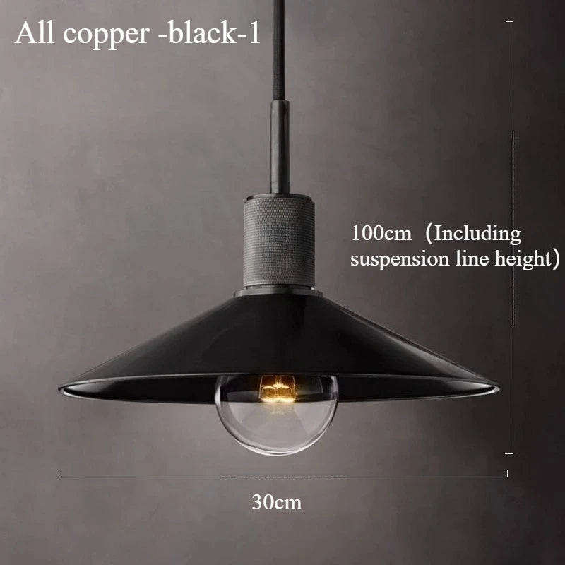 Suspension Inès Industrielle Cuivre Luminaire Rétro Café