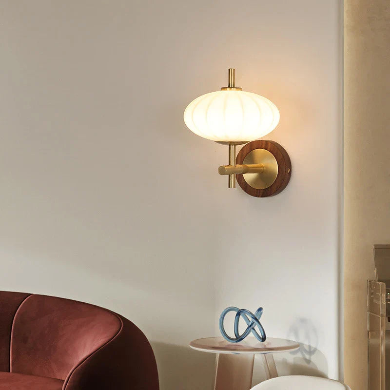 Applique murale LED Camille Aurelia en verre côtelé