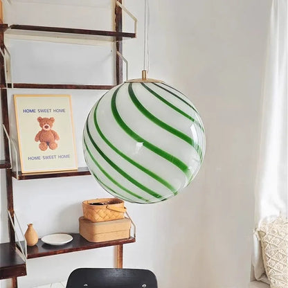 Élise Modern Lollipop Glass Ball LED Pendant Kids Room Light