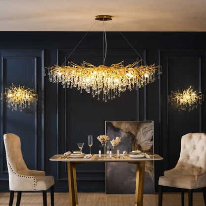 Lustre de luxe en cristal Noémie Waterdrop