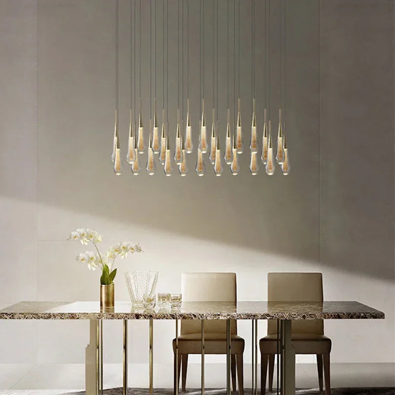 Lustre Madeleine en cristal avec pampilles