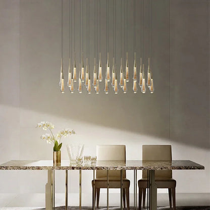 Lustre Madeleine en cristal avec pampilles