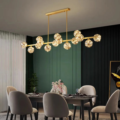 Lustre suspendu à LED moderne Aurélie pour salons et salles à manger