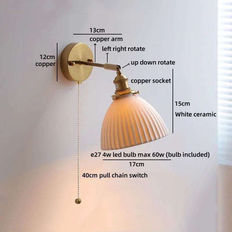 Élise Nordic White Iron LED Wall Lamp Kids Room Decor