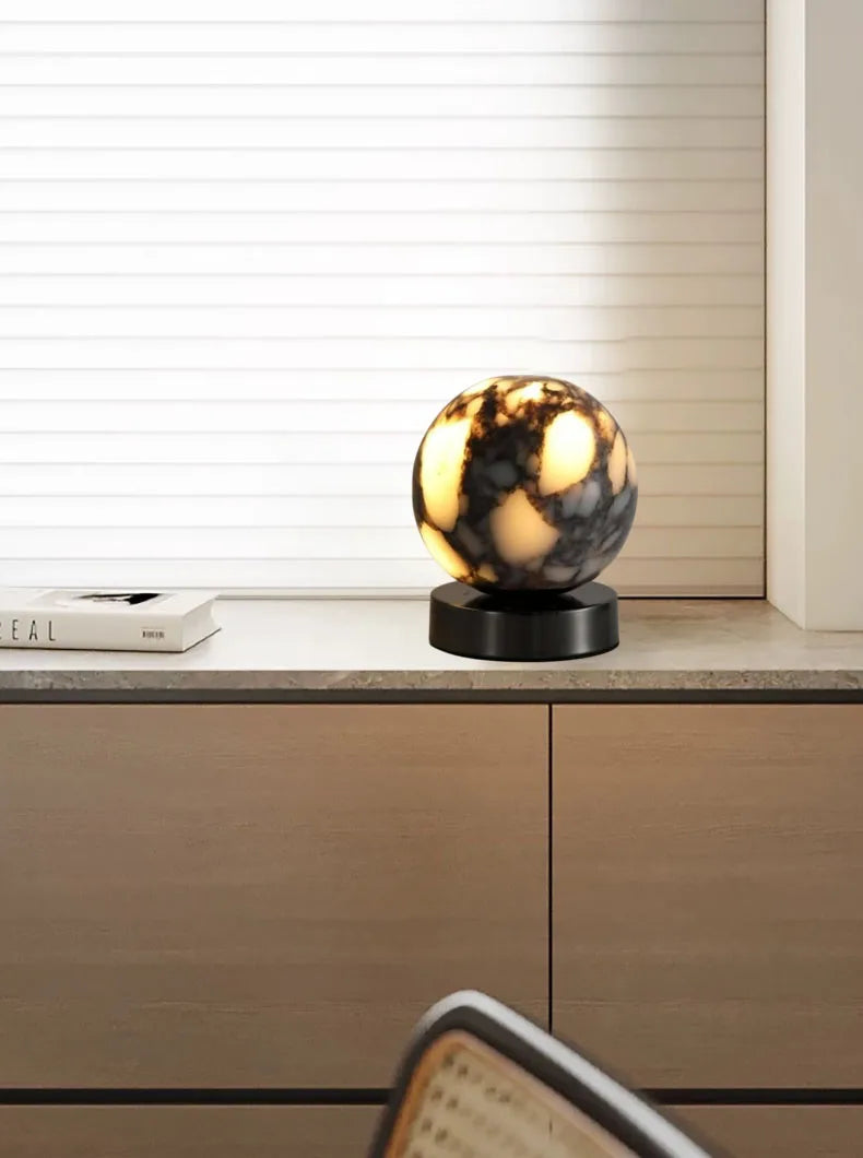 Camille Cosmo Glow Marble LED Bedside Lamp
