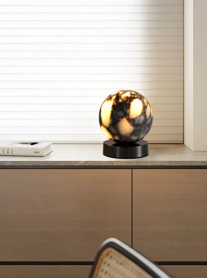 Camille Cosmo Glow Marble LED Bedside Lamp
