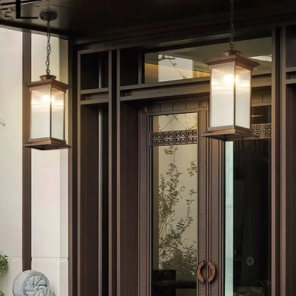Claire Luminaire Suspendu Rétro Extérieur Lustre Cour