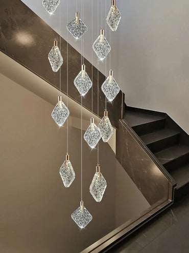 Lustre de plafond LED en cristal de luxe Isabelle