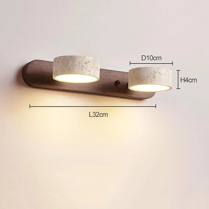 Applique murale LED rotative Amélie Travertin Duo
