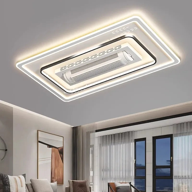 Aurevo Modern Bladeless LED Ceiling Fan Light