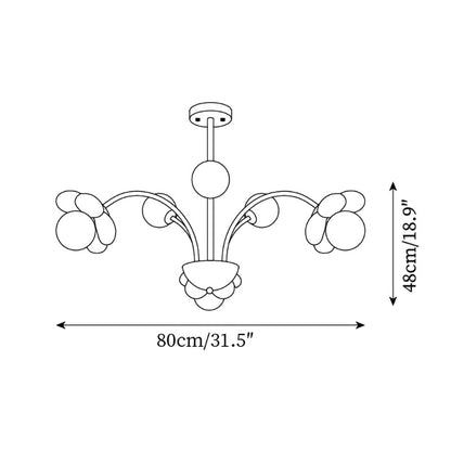Elodie Sika Flower Chandelier