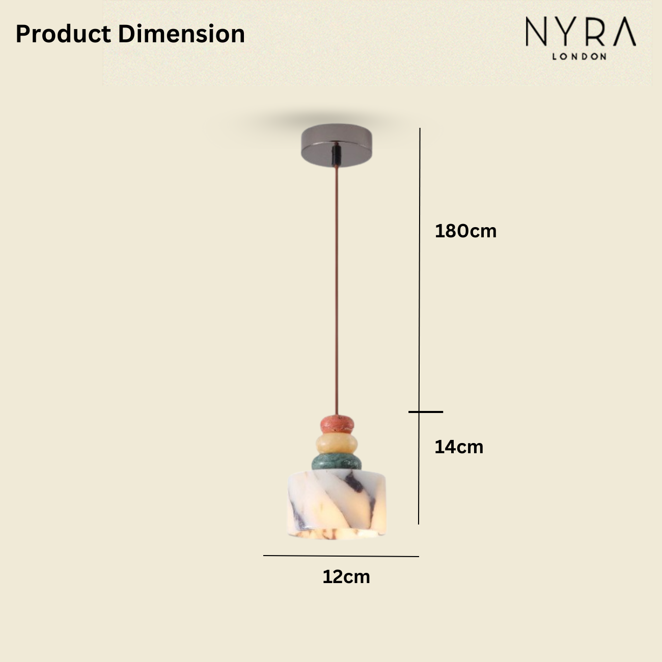 Amélie Multi-color Stacked Stone Pendant Light