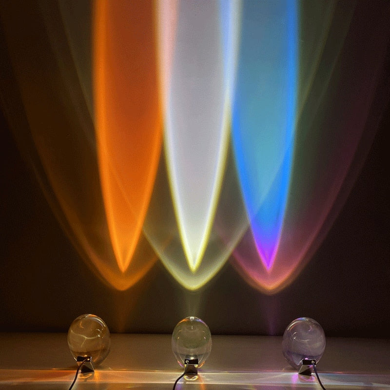 Élodie Crystal LED Table Lamp Modern Ambient Light Projection Decorative Lamp