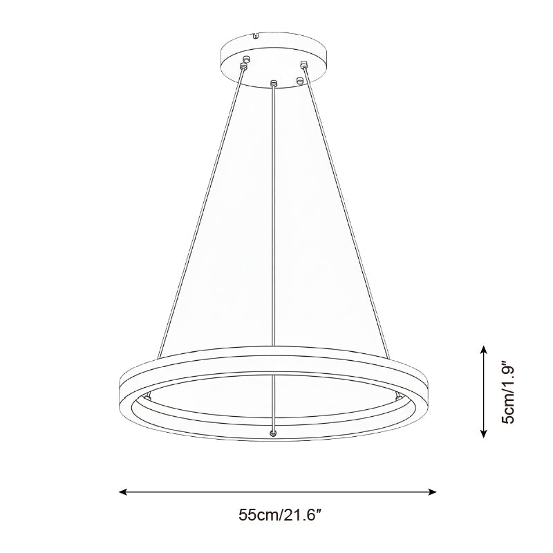 Aurélien Ring Chandelier, Travertine and Wood LED Design