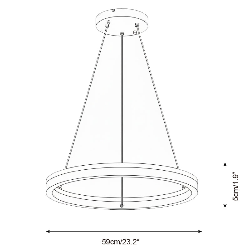 Aurélien Ring Chandelier, Travertine and Wood LED Design
