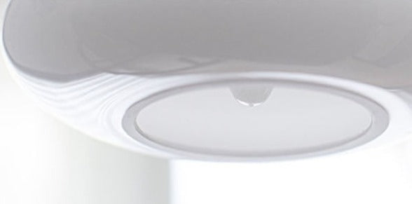Camille Retractable Spring Wire LED Pendant Light White Glass Modern Fixture