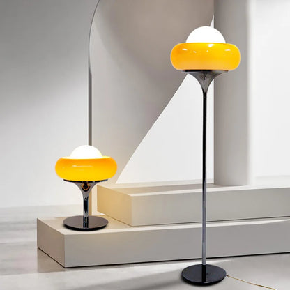 Élise Starburst Retro Glass Chrome LED Table & Floor Lamp