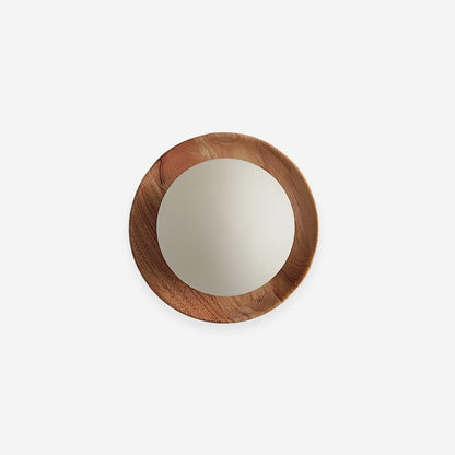 Élina Tablet Wall Lamp with Wood Backplate and LED Glow