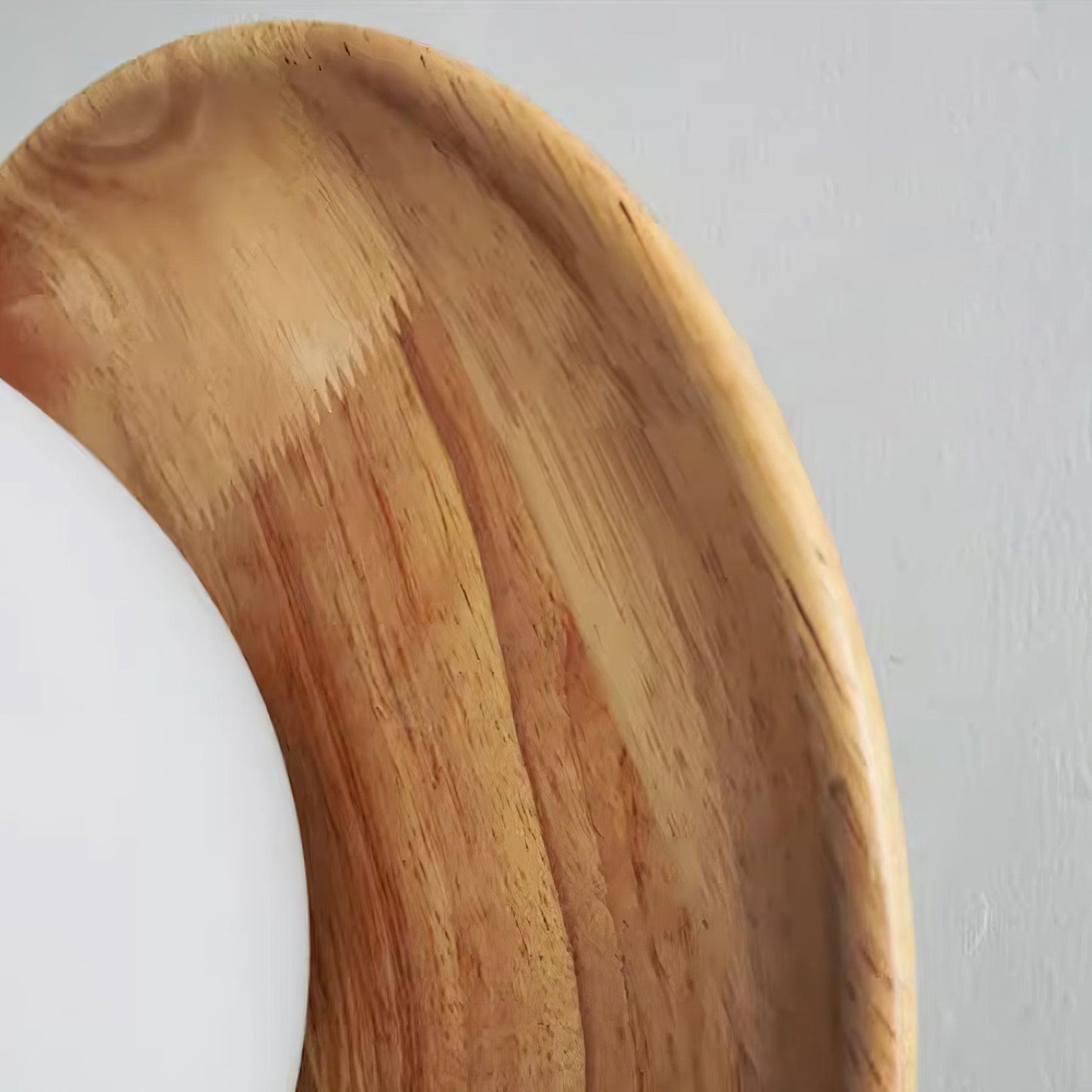 Élina Tablet Wall Lamp with Wood Backplate and LED Glow