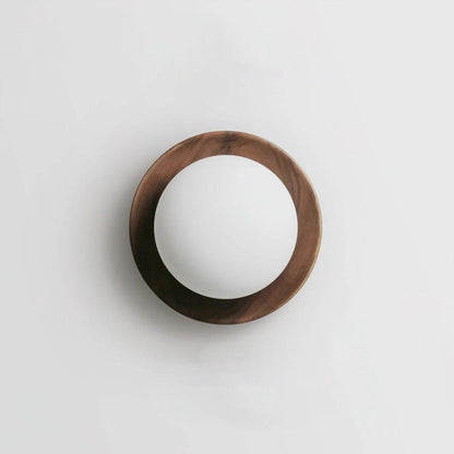 Élina Tablet Wall Lamp with Wood Backplate and LED Glow