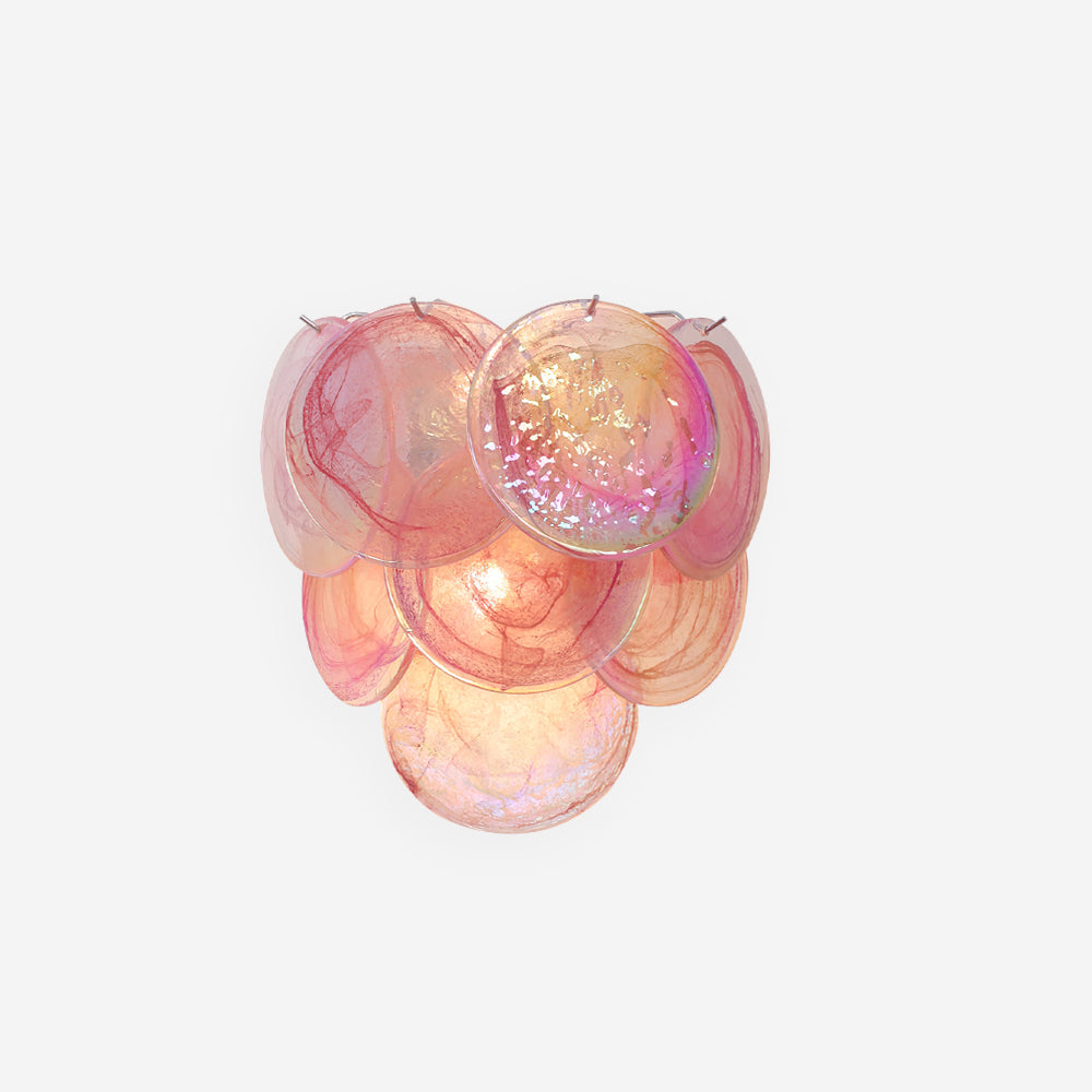 Applique murale Amélie en verre soufflé bouche avec accents métalliques