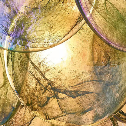 Applique murale Amélie en verre soufflé bouche avec accents métalliques