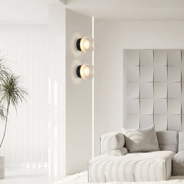 Isabelle Tap Textured Glass & Metal Wall Lamp