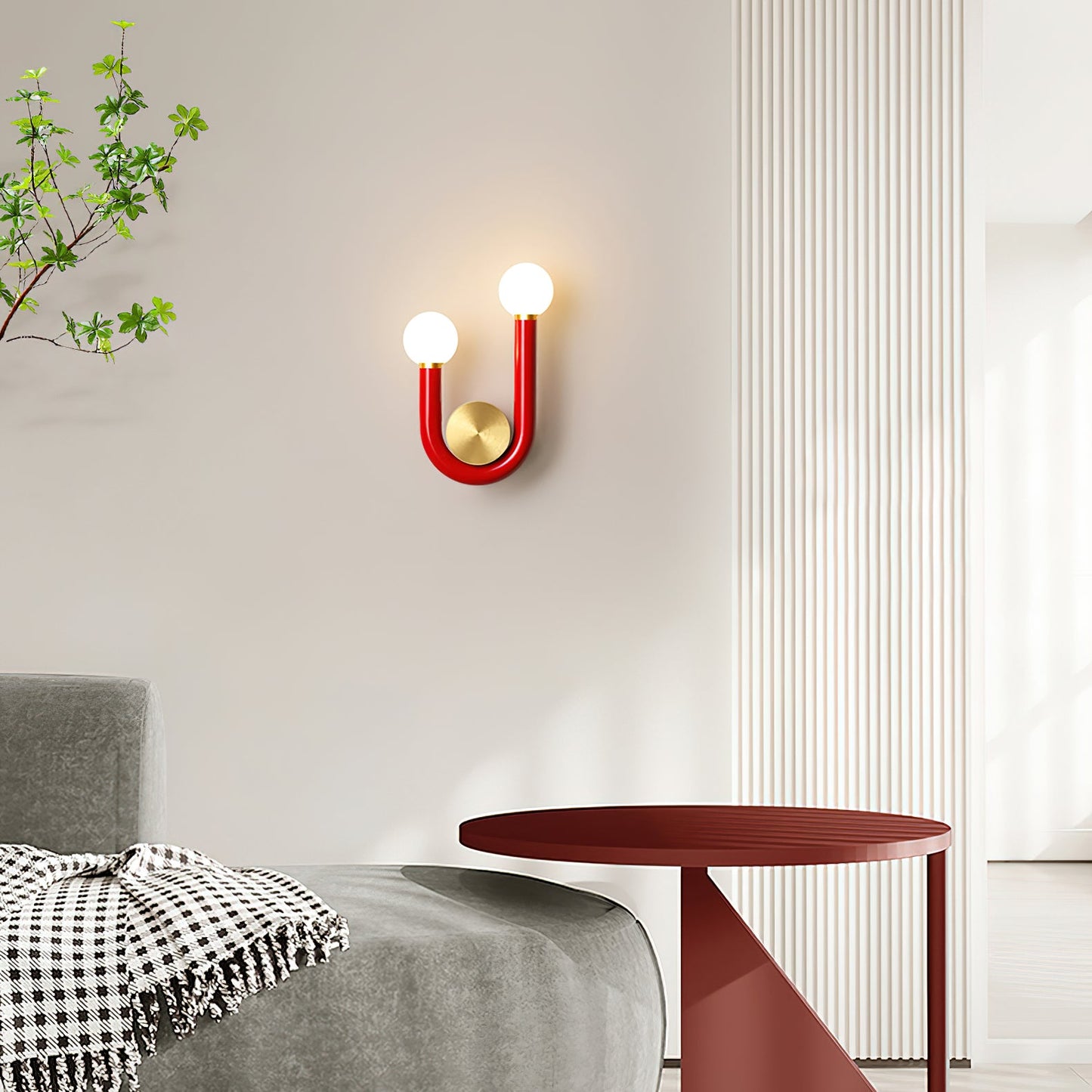 Thalia U Applique Murale Moderne en Fer et Acrylique