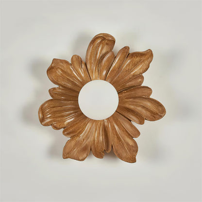 Applique murale en résine Camille avec motif floral et éclairage doux