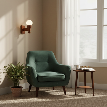 Sabrina Tupelo Wall Lamp Wood and Glass Classic Lighting