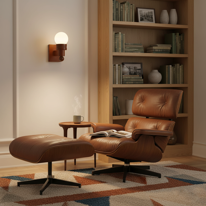 Sabrina Tupelo Wall Lamp Wood and Glass Classic Lighting