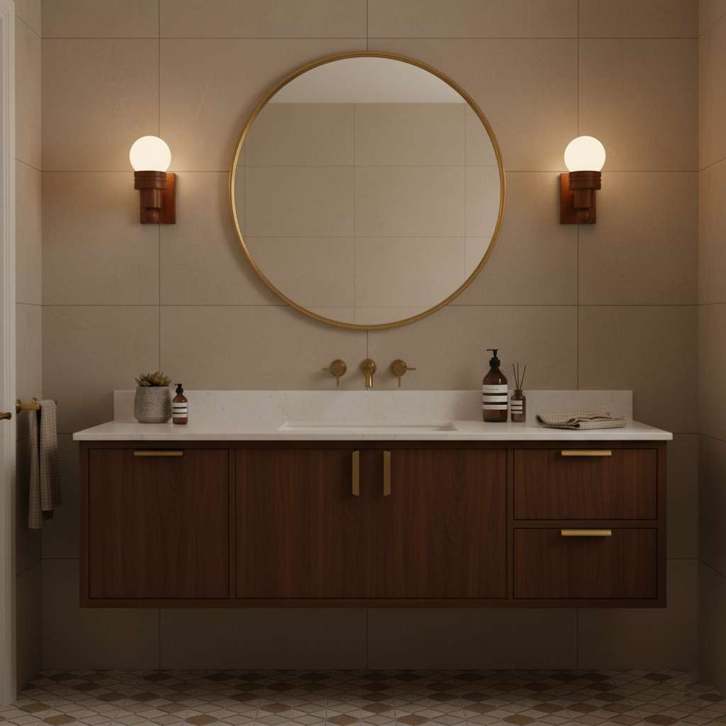 Sabrina Tupelo Wall Lamp Wood and Glass Classic Lighting