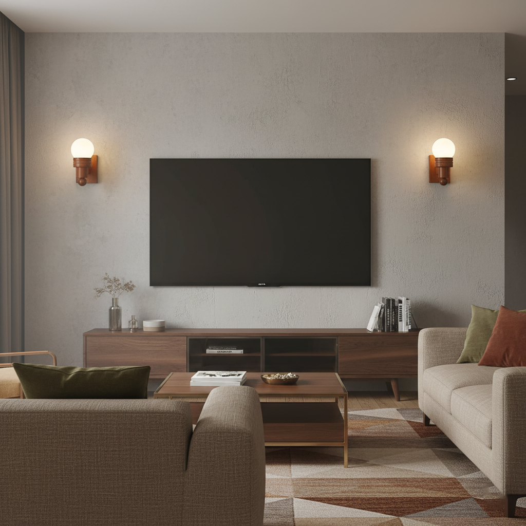 Sabrina Tupelo Wall Lamp Wood and Glass Classic Lighting