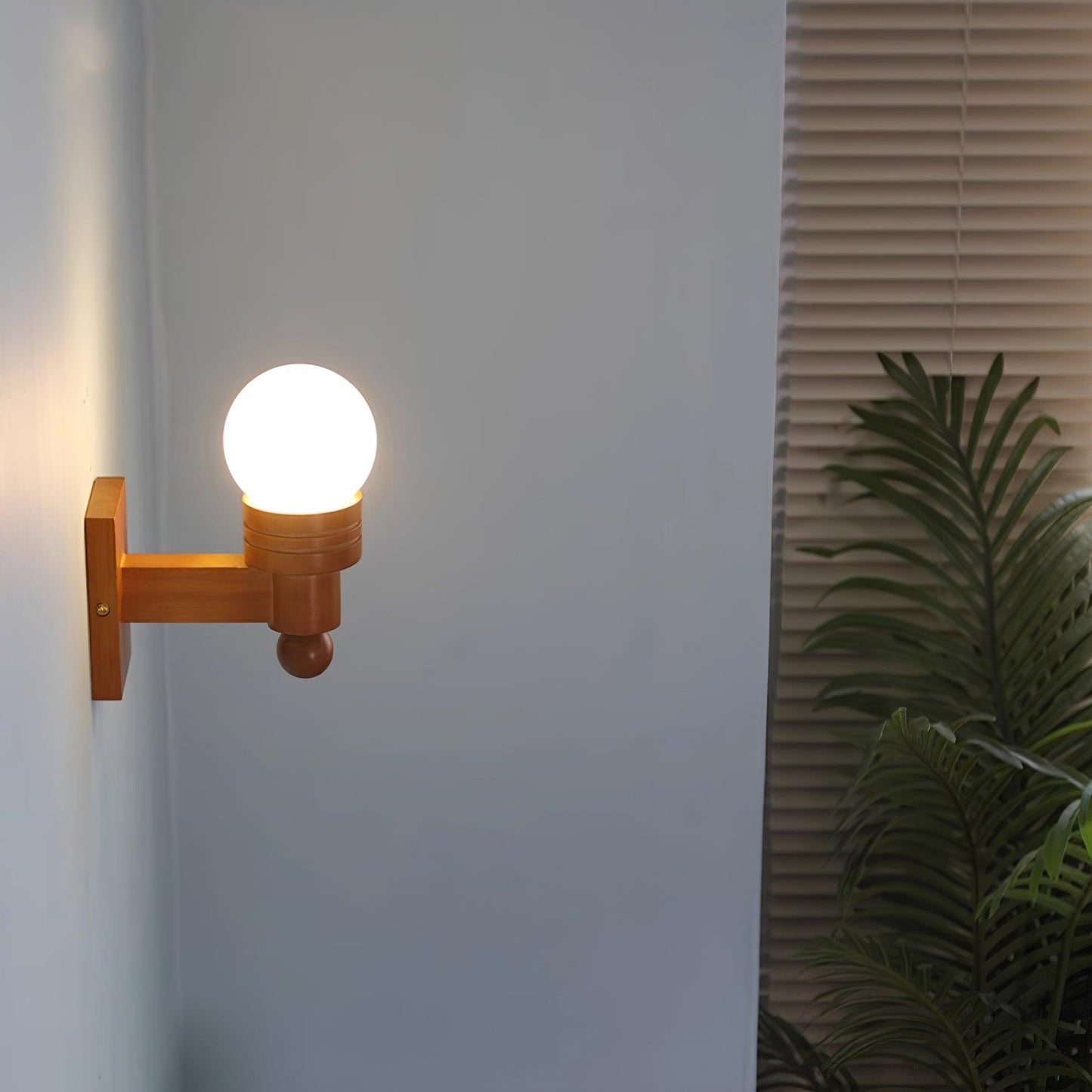 Sabrina Tupelo Wall Lamp Wood and Glass Classic Lighting
