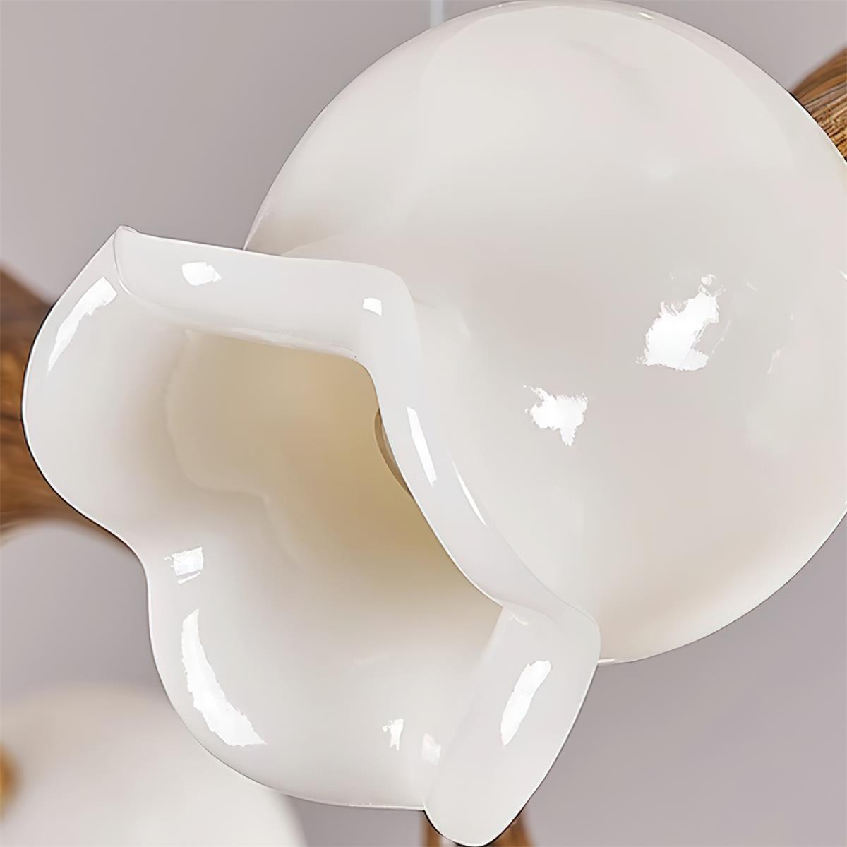 Lustre Amélie Flowers, design branche organique avec lumières délicates en forme de fleur