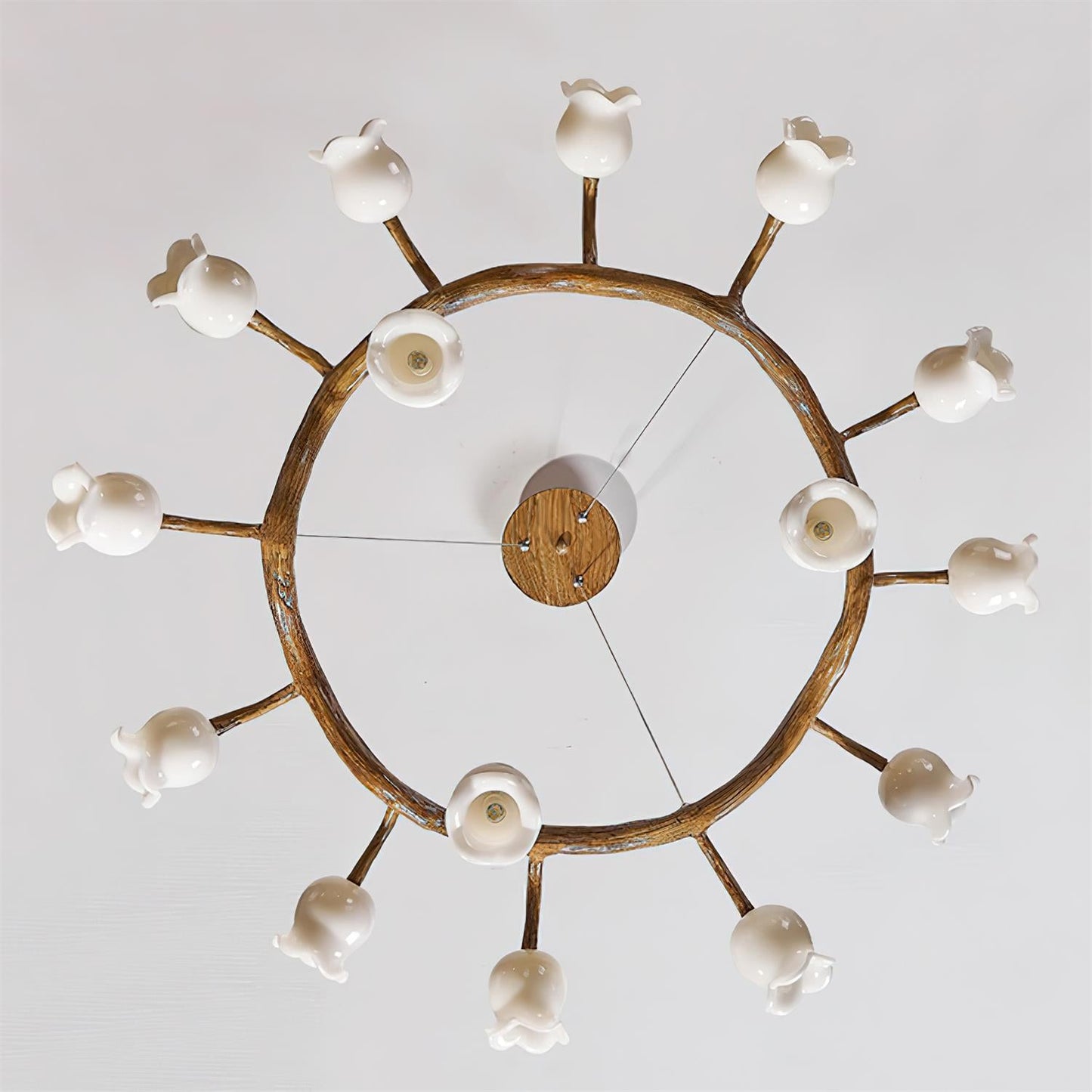 Lustre Amélie Flowers, design branche organique avec lumières délicates en forme de fleur
