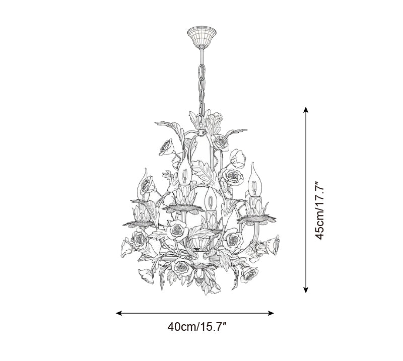 Éloise Valrosa Floral Chandelier