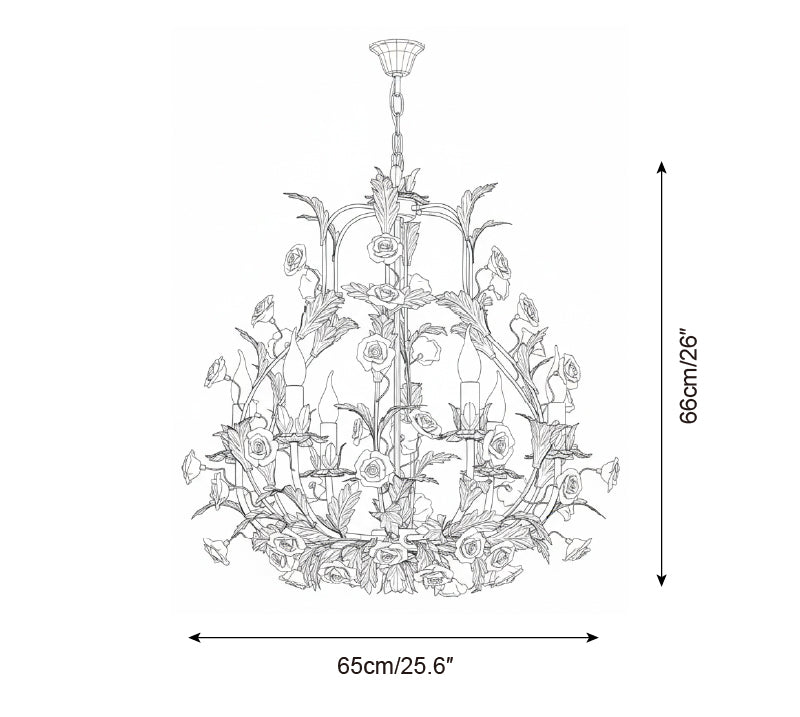 Éloise Valrosa Floral Chandelier