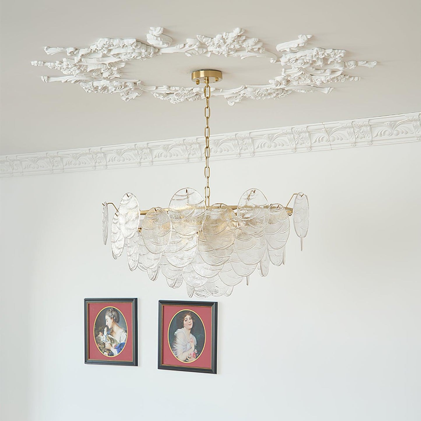 Lustre en verre victorien Clémence Disc