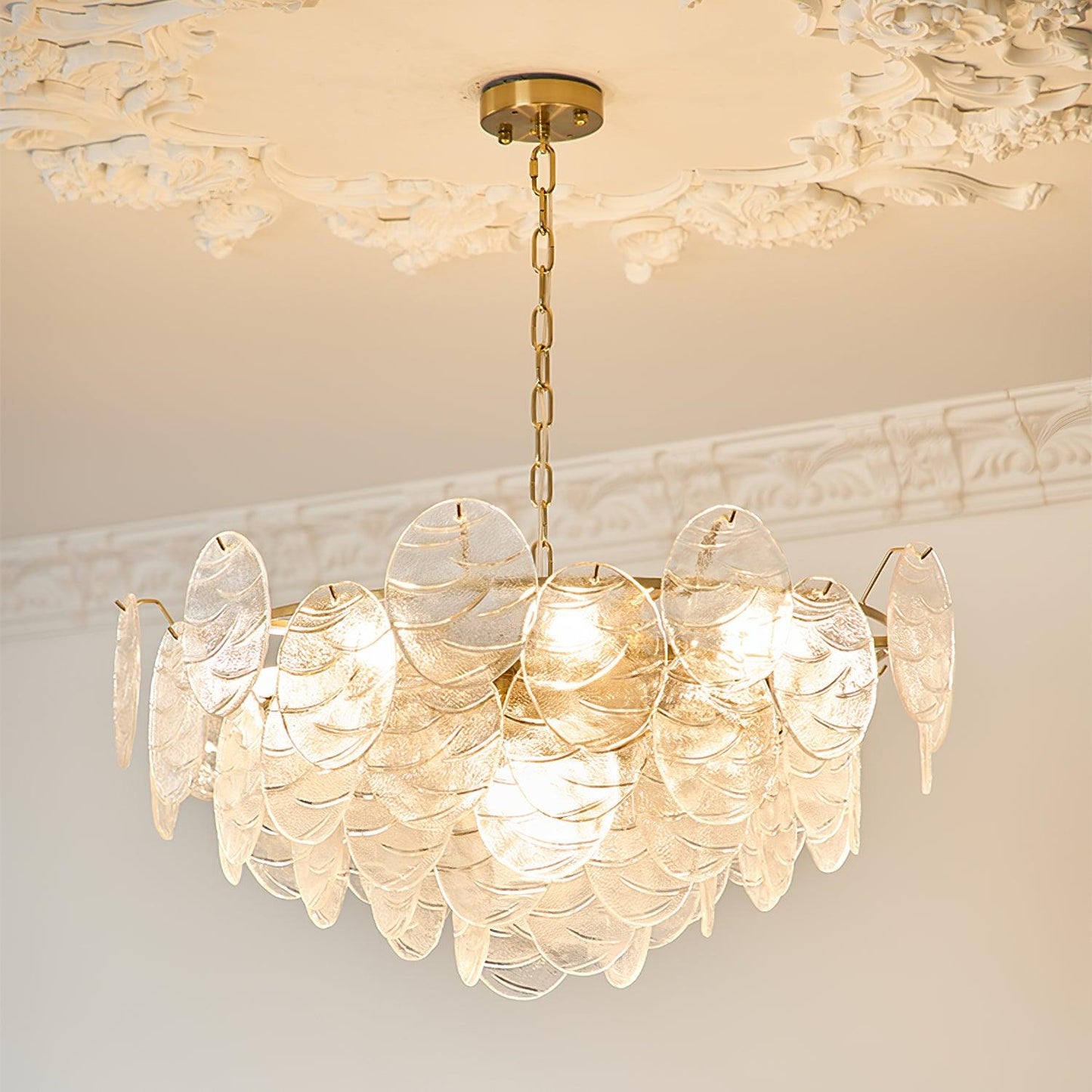 Lustre en verre victorien Clémence Disc