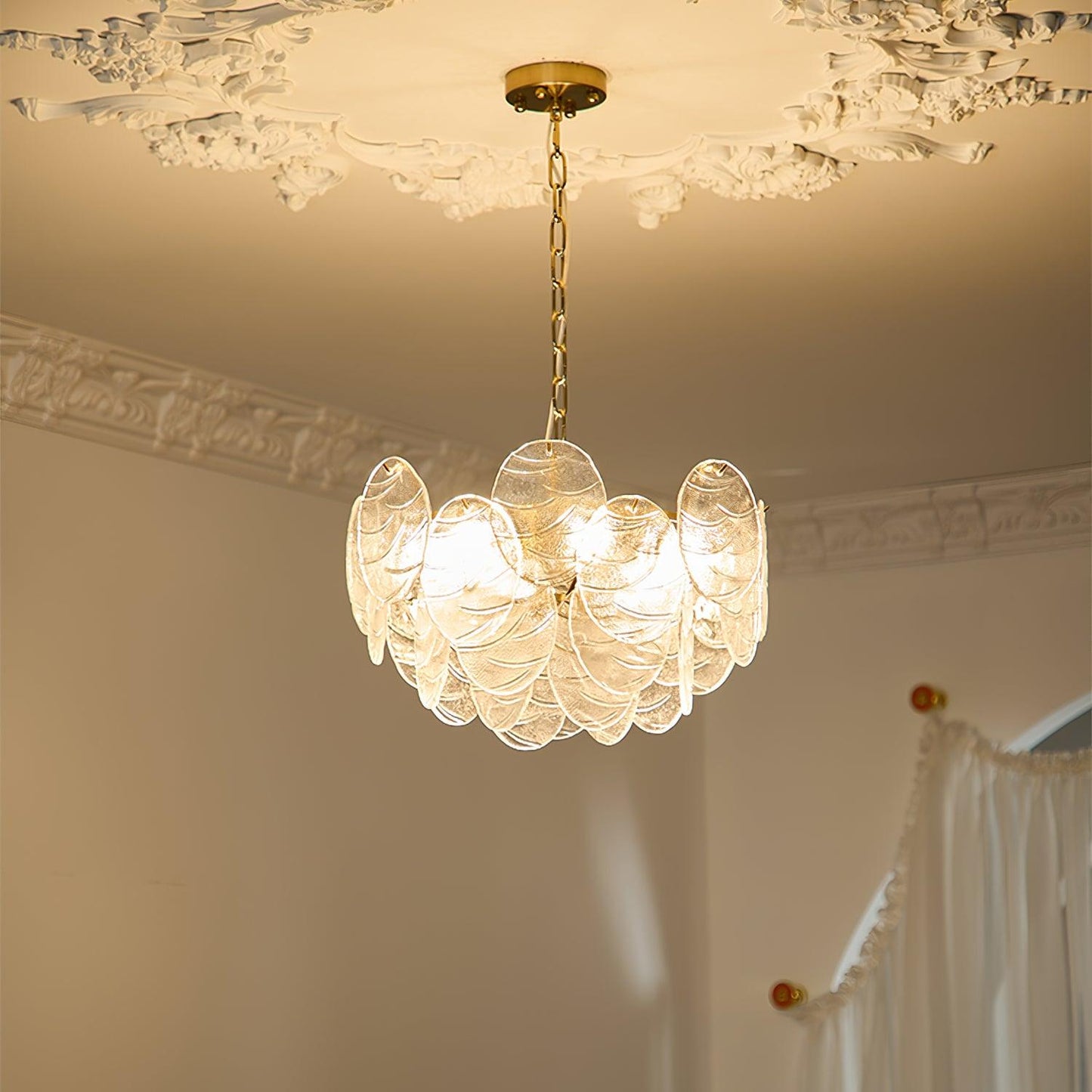 Lustre en verre victorien Clémence Disc